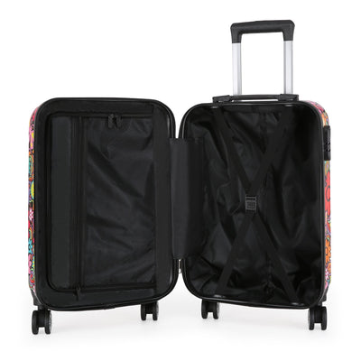 Hardside Shell Suitcase Set Printed Luggage Lightweight Cabin Travel Bag