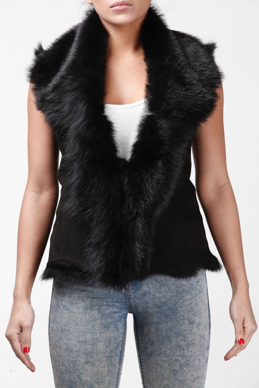 Women's Toscana Sheepskin Short Gilet-Denver