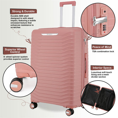 Robust Hard Shell Cabin Suitcase 36 x 24 x 55 cm TSA Luggage Suitable for Easyjet, Ryanair, Wizzair