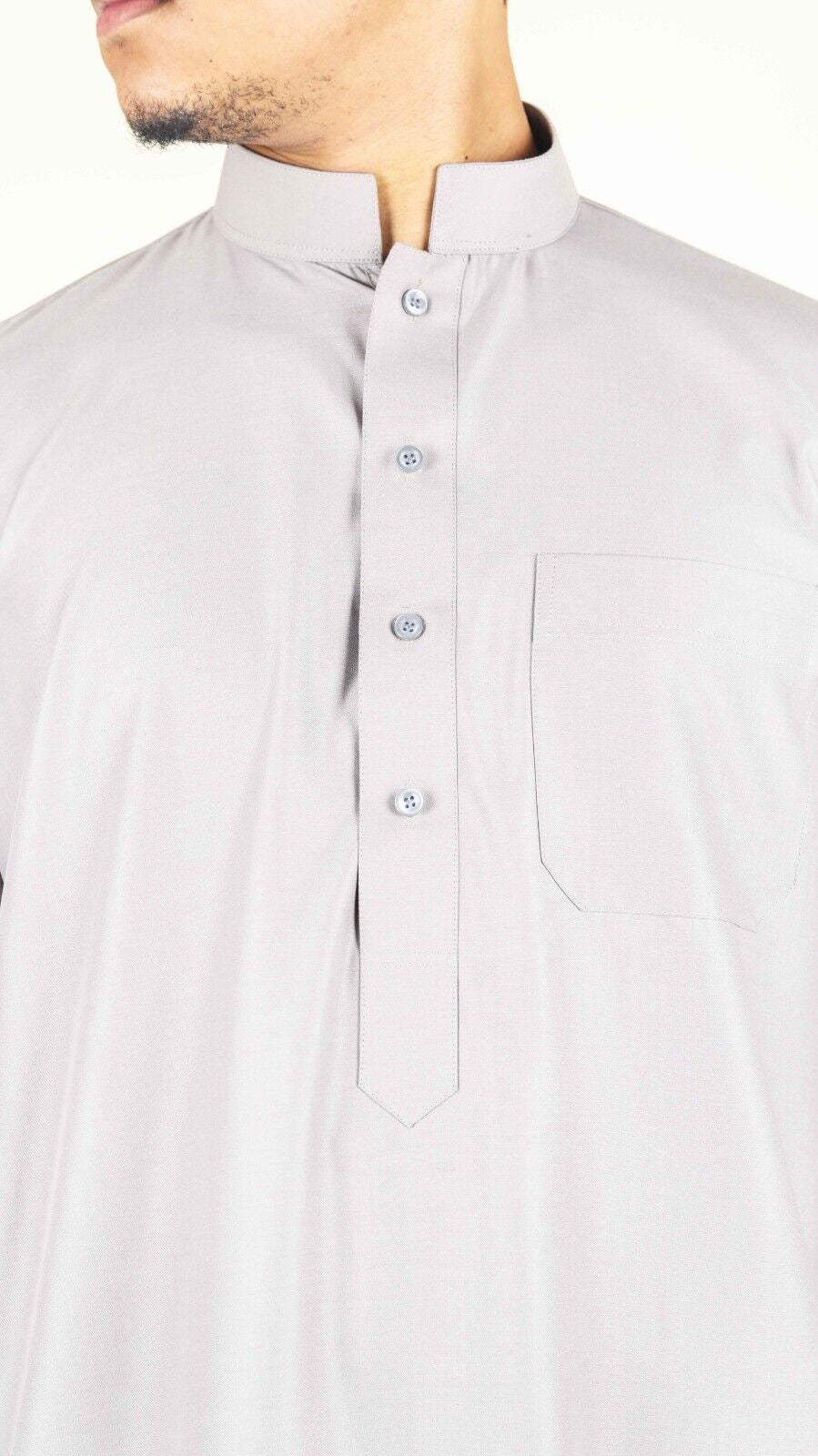 Mens Thobe Jubba Saudi Islamic Arabic Eid Cotton Kaftan Jubbah Umrah Robe