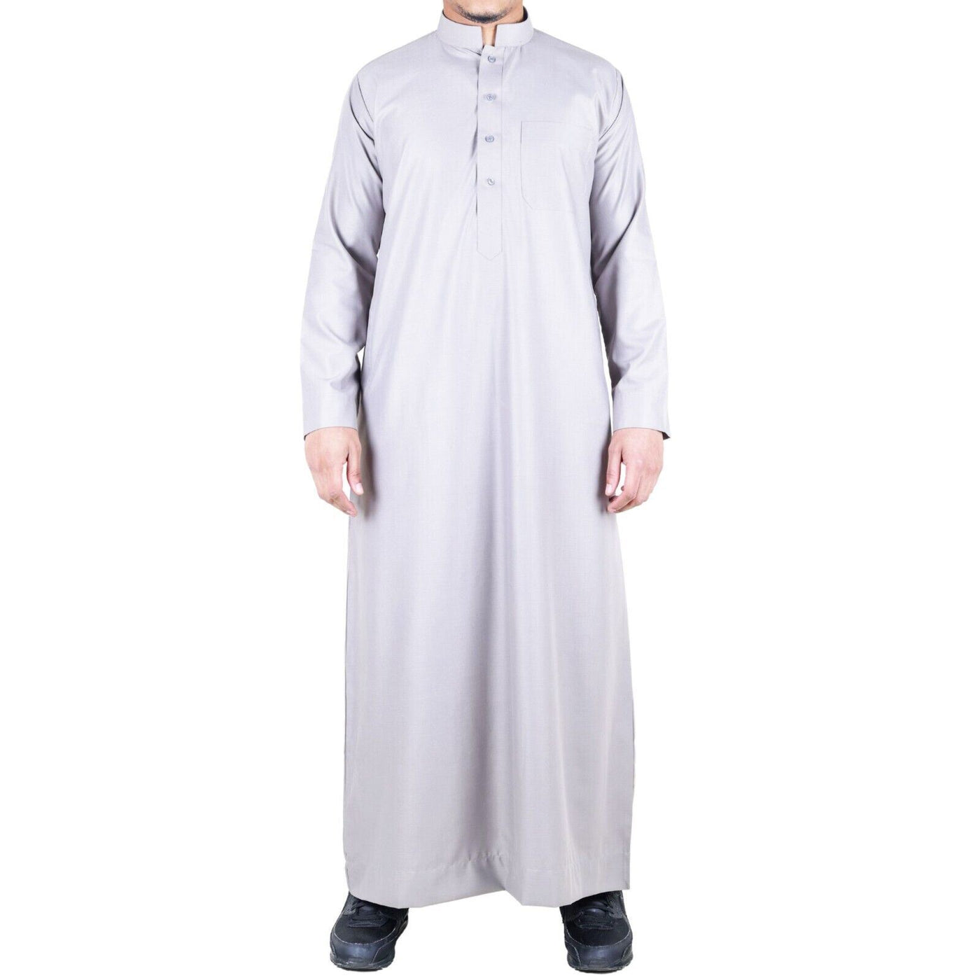 Mens Thobe Jubba Saudi Islamic Arabic Eid Cotton Kaftan Jubbah Umrah Robe