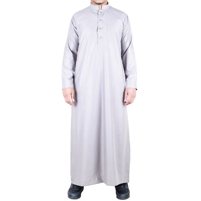 Mens Thobe Jubba Saudi Islamic Arabic Eid Cotton Kaftan Jubbah Umrah Robe