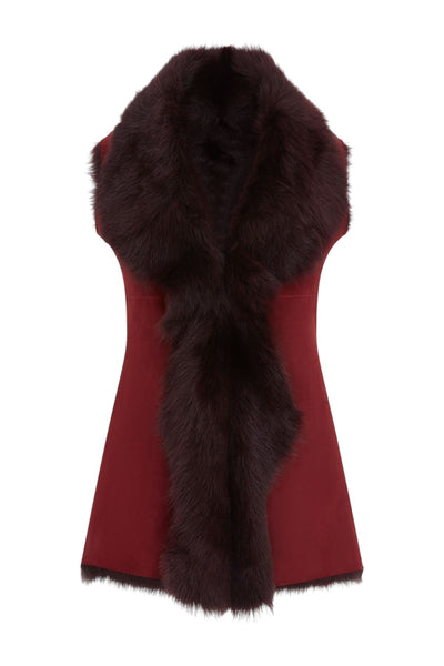 Women's Toscana Sheepskin Long Gilet-Sorocaba