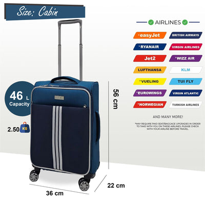 Lightweight Cabin 4 Wheel Soft Luggage Travel Bag