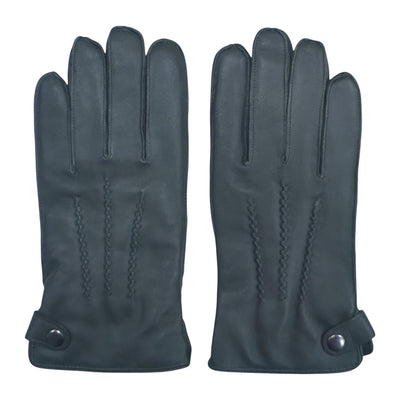 Men’s Italian Leather Warm Wool-Lined Winter Gloves - M-LGV-505