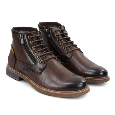 Men's Biker Lace-Up Ankle Boots