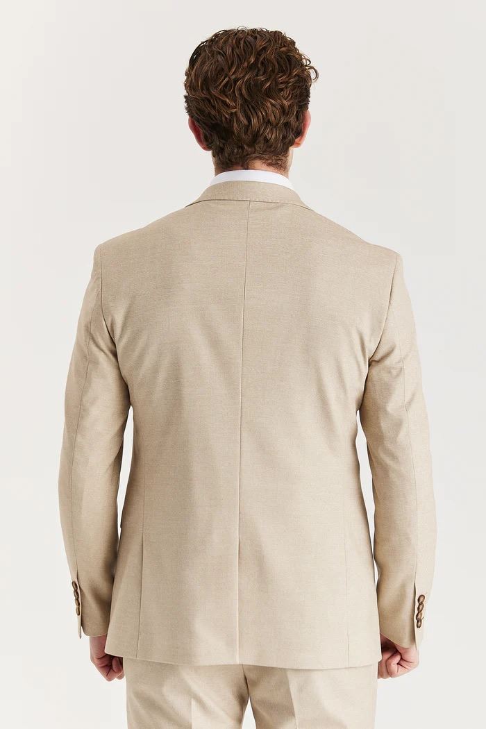 Men's Beige Lightweight Summer Single-Breasted Blazer