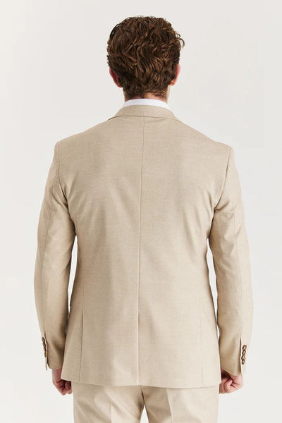 Men's Beige Lightweight Summer Single-Breasted Blazer