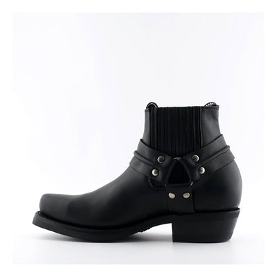 Grinders Unisex Black Western Leather Boots-Renegade Lo