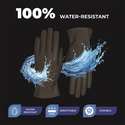 Men’s Italian Leather Warm Wool Lining Winter Gloves - M-LGV-305