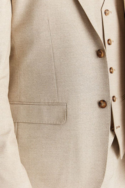 Men's Beige Lightweight Summer Single-Breasted Blazer