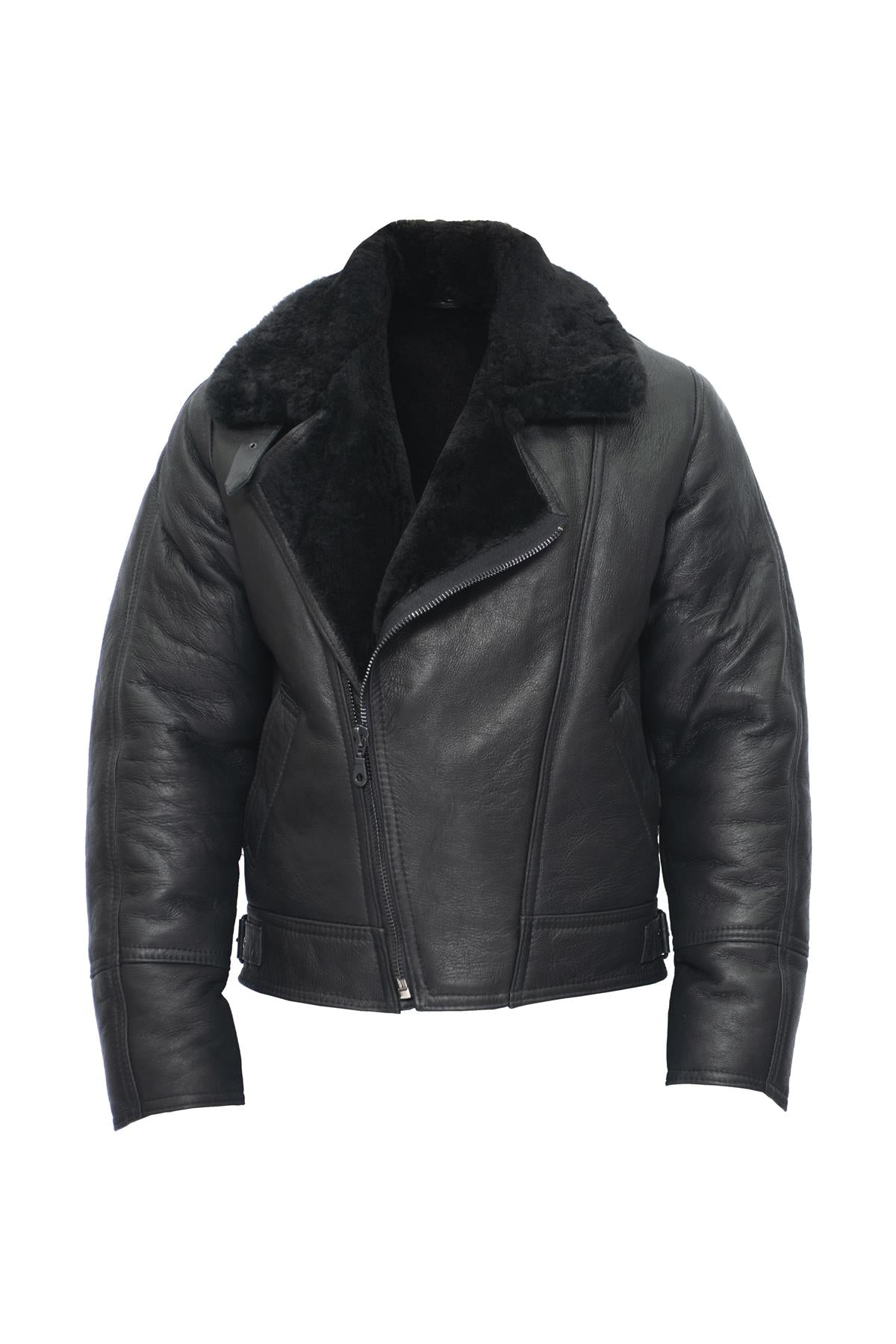 Mens Sheepskin Leather WW2 Bomber Jacket-Haverhill