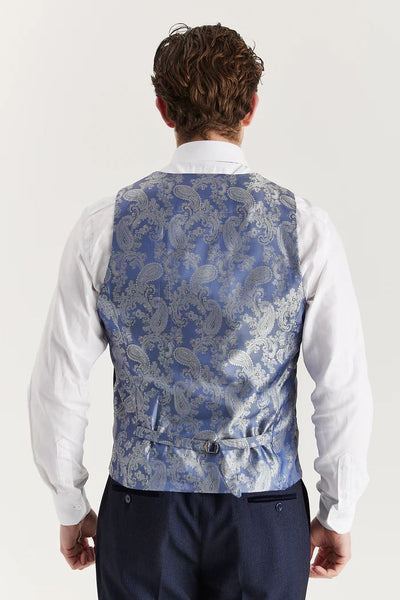 Men's Navy Suit Waistcoat Prince Of Wales Formal Waistcoat