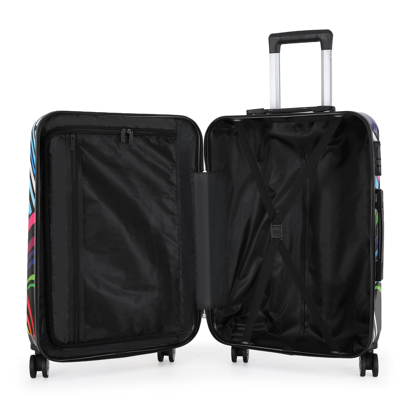 Printed Hard Shell Dual 4 Wheel Luggage Suitcase