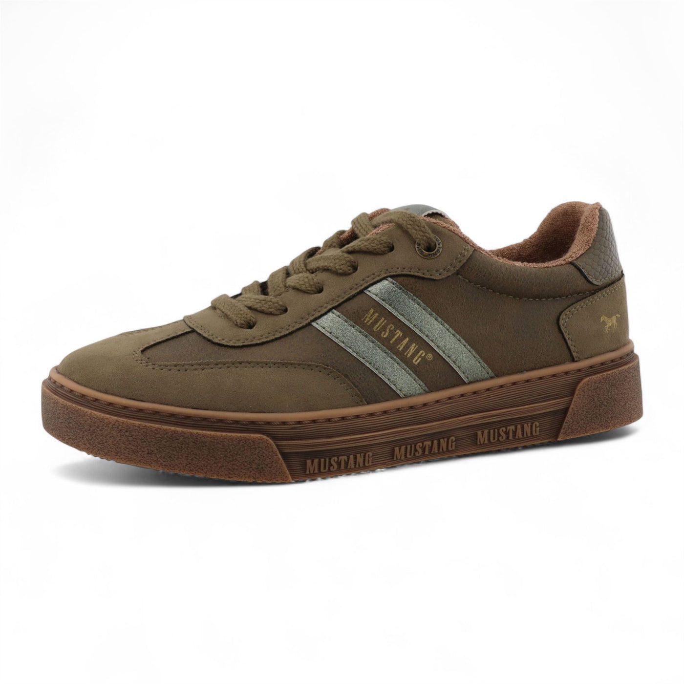 Mustang Women's Olive Green Street Platform Sneakers Shoes