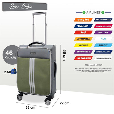 Lightweight Cabin 4 Wheel Soft Luggage Travel Bag