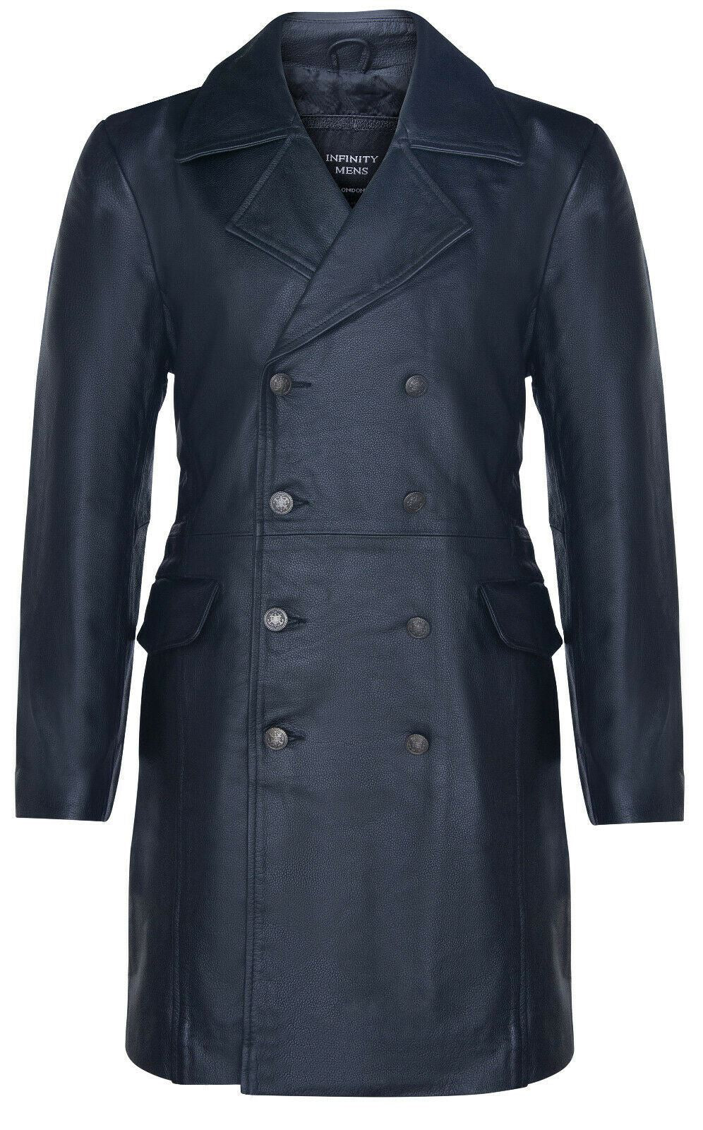 Mens Cowhide Leather Peacoat-Cordoba
