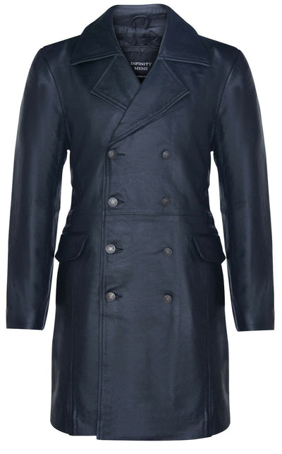 Mens Cowhide Leather Peacoat-Cordoba