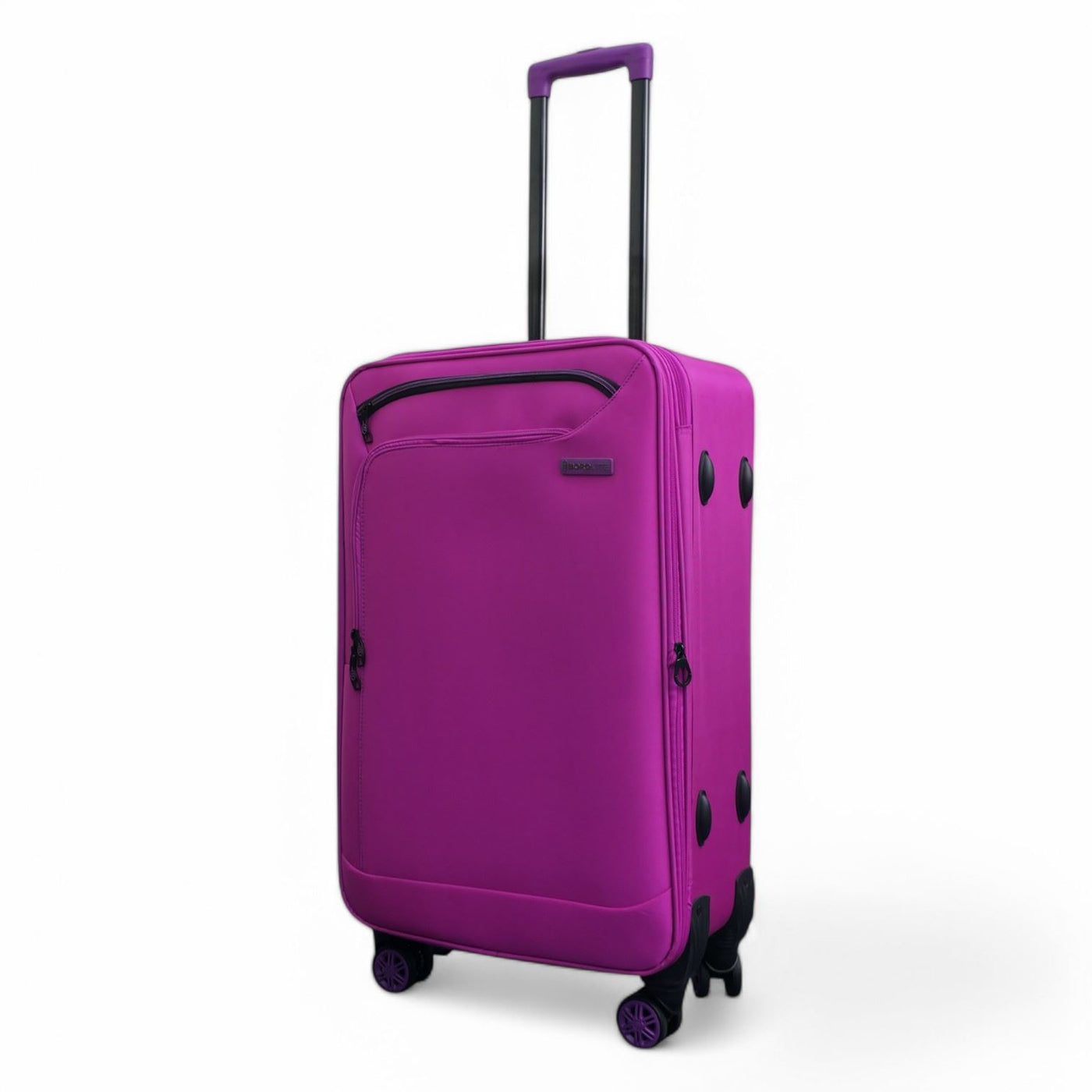 Lightweight Pink Soft Shell 8 Wheels Luggage Travel Cabin Holiday Bags Suitcase Set