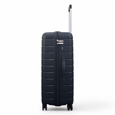Hard Shell Black PP Dual 4 Wheels Luggage Travel Cabin Holiday Suitcase Set