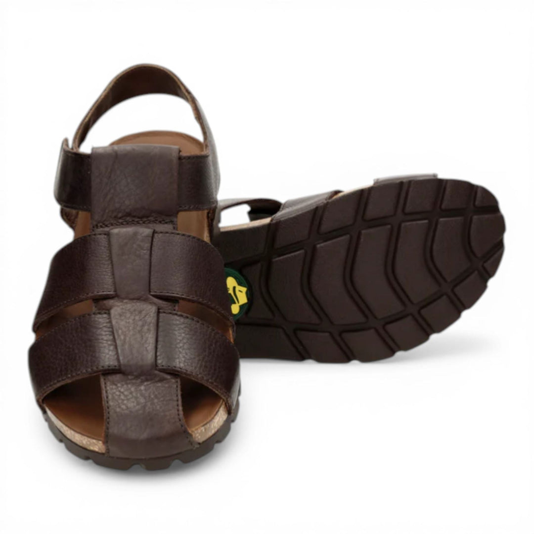 Panama Jack Men's Waterproof Bark Brown Leather Sandals - Stanley