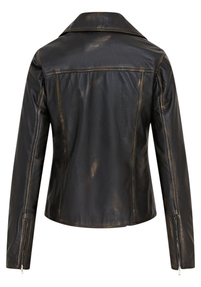 Women's Classic Brando Biker Leather Jacket - Broome
