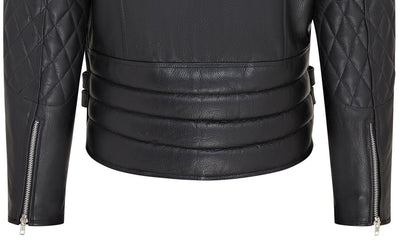 Mens Cowhide Leather Brando Biker Jacket - Garland