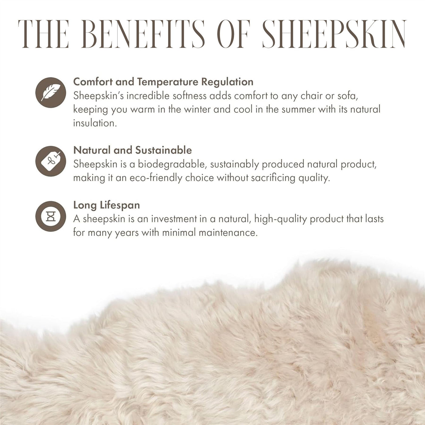 Luxury Genuine Sheepskin  40x40cm Real Wool Single Sided Cushion
