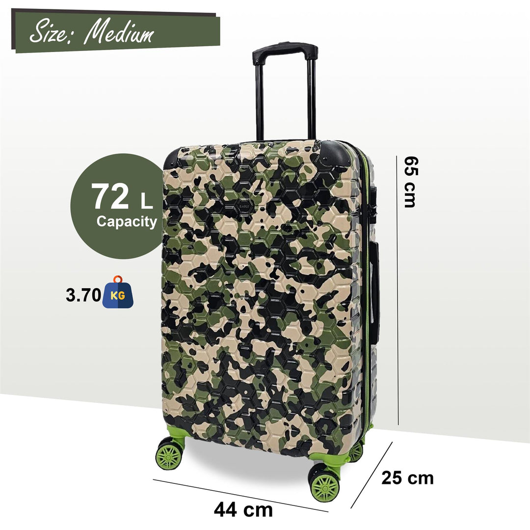 Hardshell Camo Robust ABS Suitcase Set – Infinity Leather