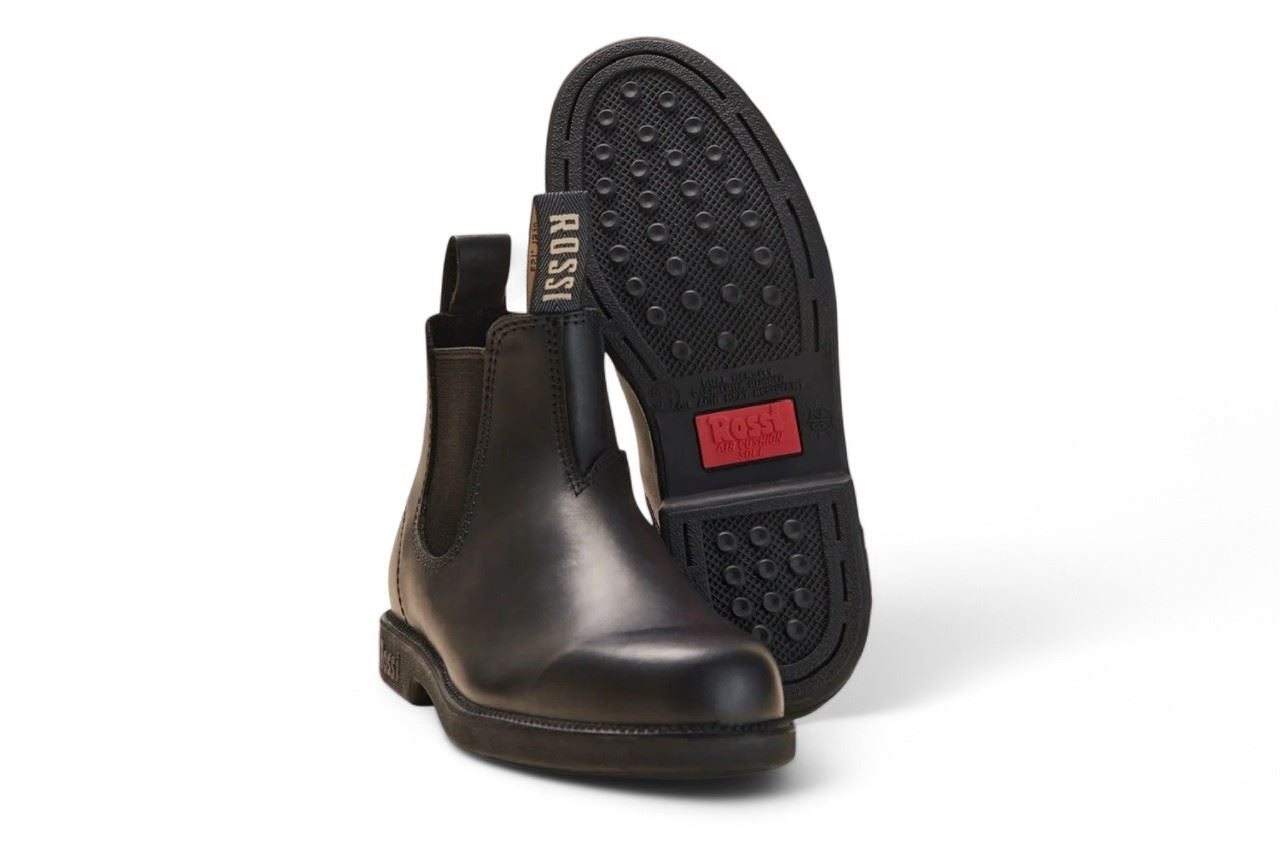 Rossi 607 Booma Black Leather Chelsea Boots