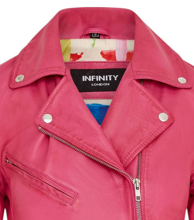 Women's Classic Brando Biker Leather Jacket - Broome