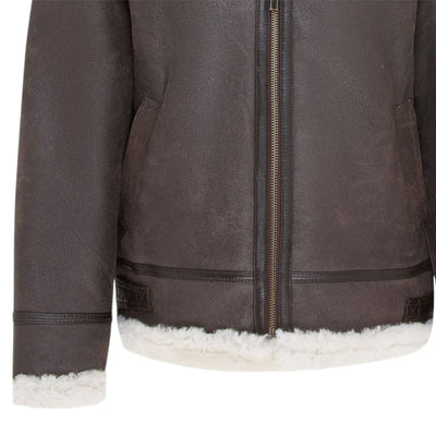 Mens B3 Aviator Real Sheepskin Leather Flying Jacket-Oxford