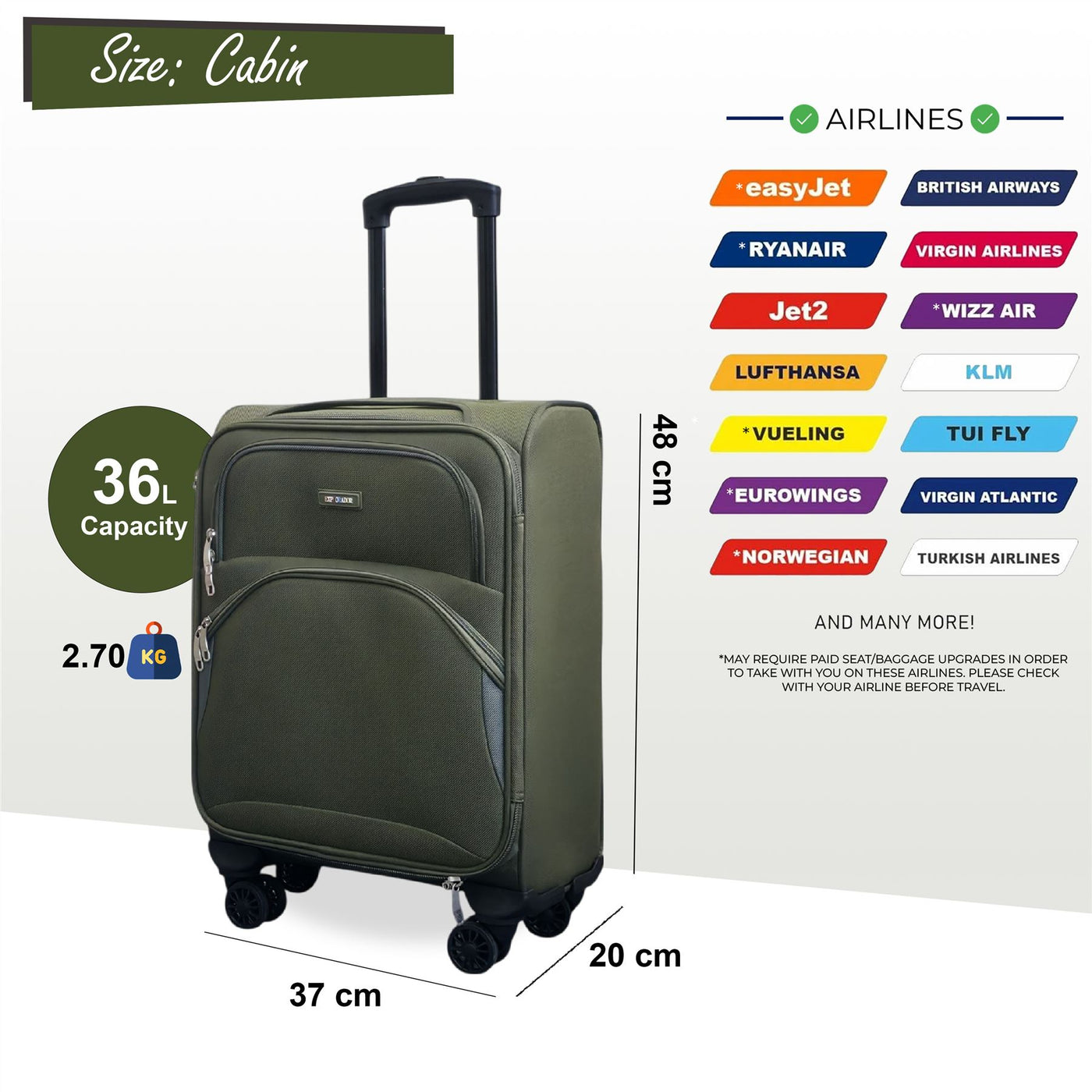 Expandable Soft 8 Wheel Lightweight Suitcase Luggage Travel Bags Set
