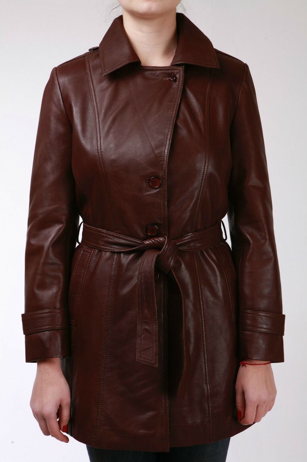 Womens 3/4 Length Trench Coat-Ranchi