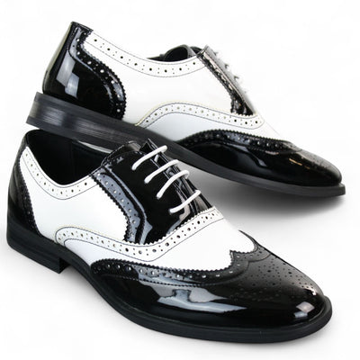 Men's Patent Lace-Up Brogues Smart Dress Shoes