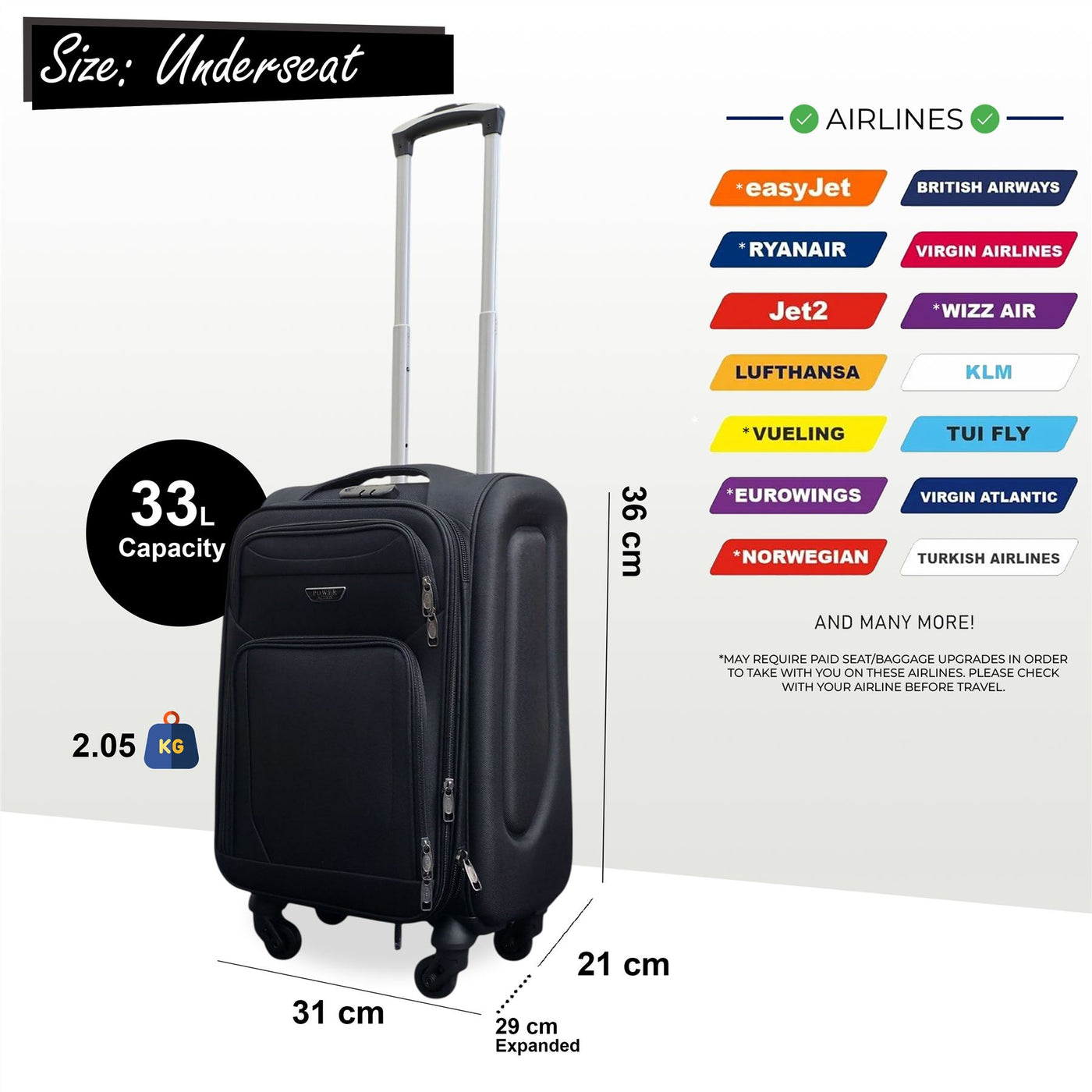 Soft Shell Lightweight Nylon Suitcase Set 4 Wheel Travel Case Holiday Bags