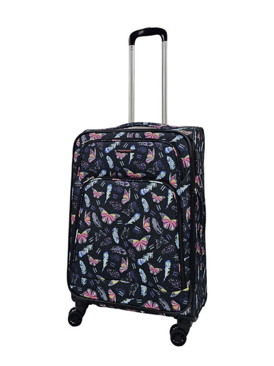 Lightweight Print Suitcases 8 Wheel Luggage Travel Soft Bags Set