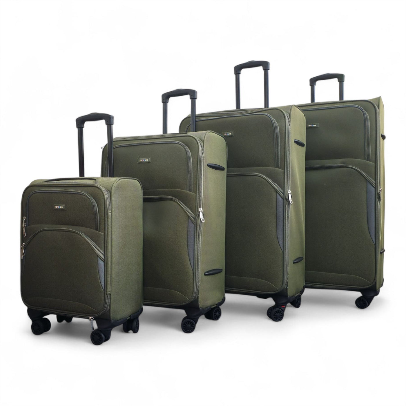 Expandable Soft 8 Wheel Lightweight Suitcase Luggage Travel Bags Set