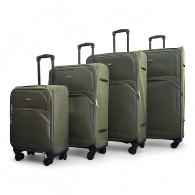 Expandable Soft 8 Wheel Lightweight Suitcase Luggage Travel Bags Set