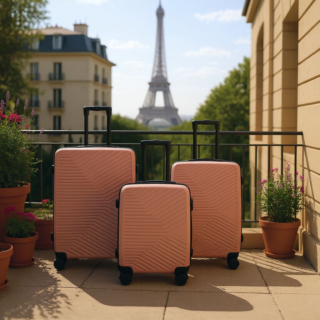 Hardshell Suitcase Set Robust 8 Wheel Luggage Cabin Case Bag