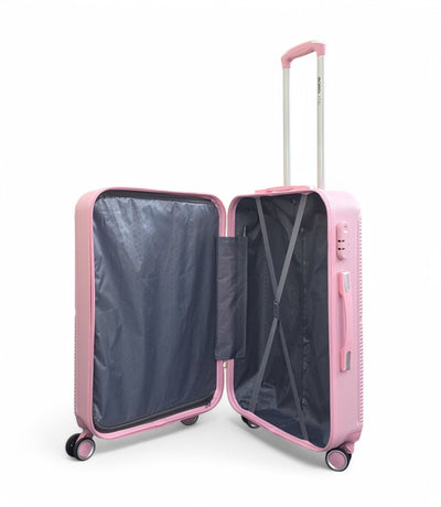 Robust ABS Hard Shell 8 Wheels Luggage Travel Holiday Cabin Suitcase Set