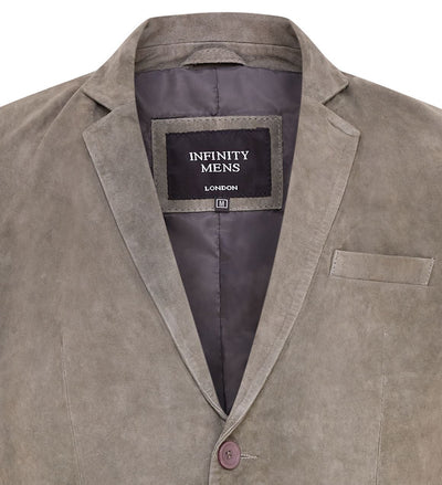 Mens Slim Goat Suede Italian Blazer Jacket-Somero