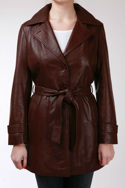 Womens 3/4 Length Trench Coat-Ranchi