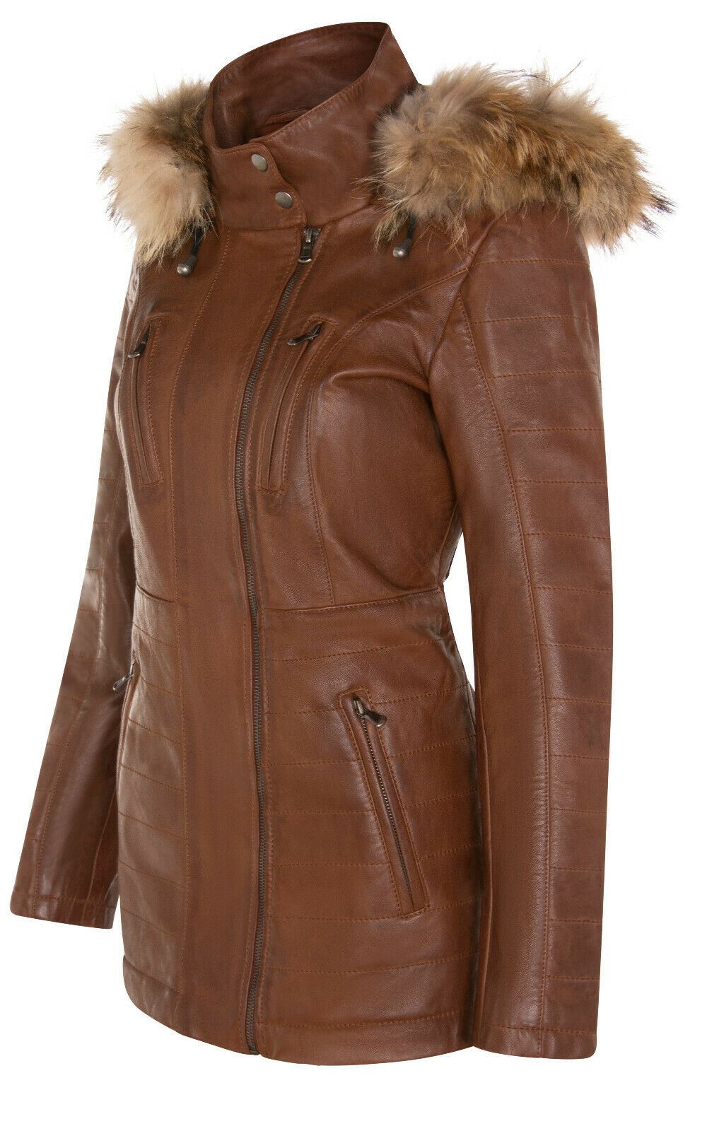 Giacca parka in pelle trapuntata da donna - Curitiba