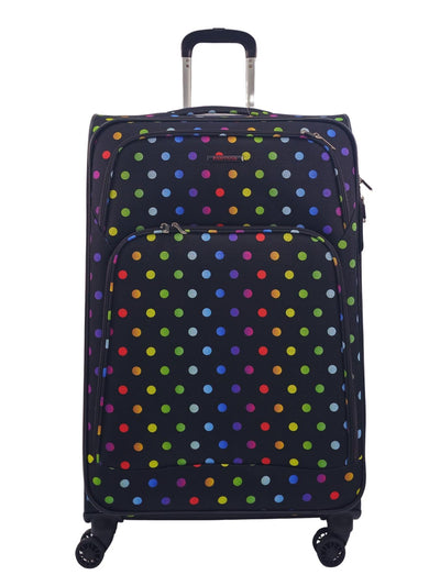 Lightweight Print Suitcases 8 Wheel Luggage Travel Soft Bags Set