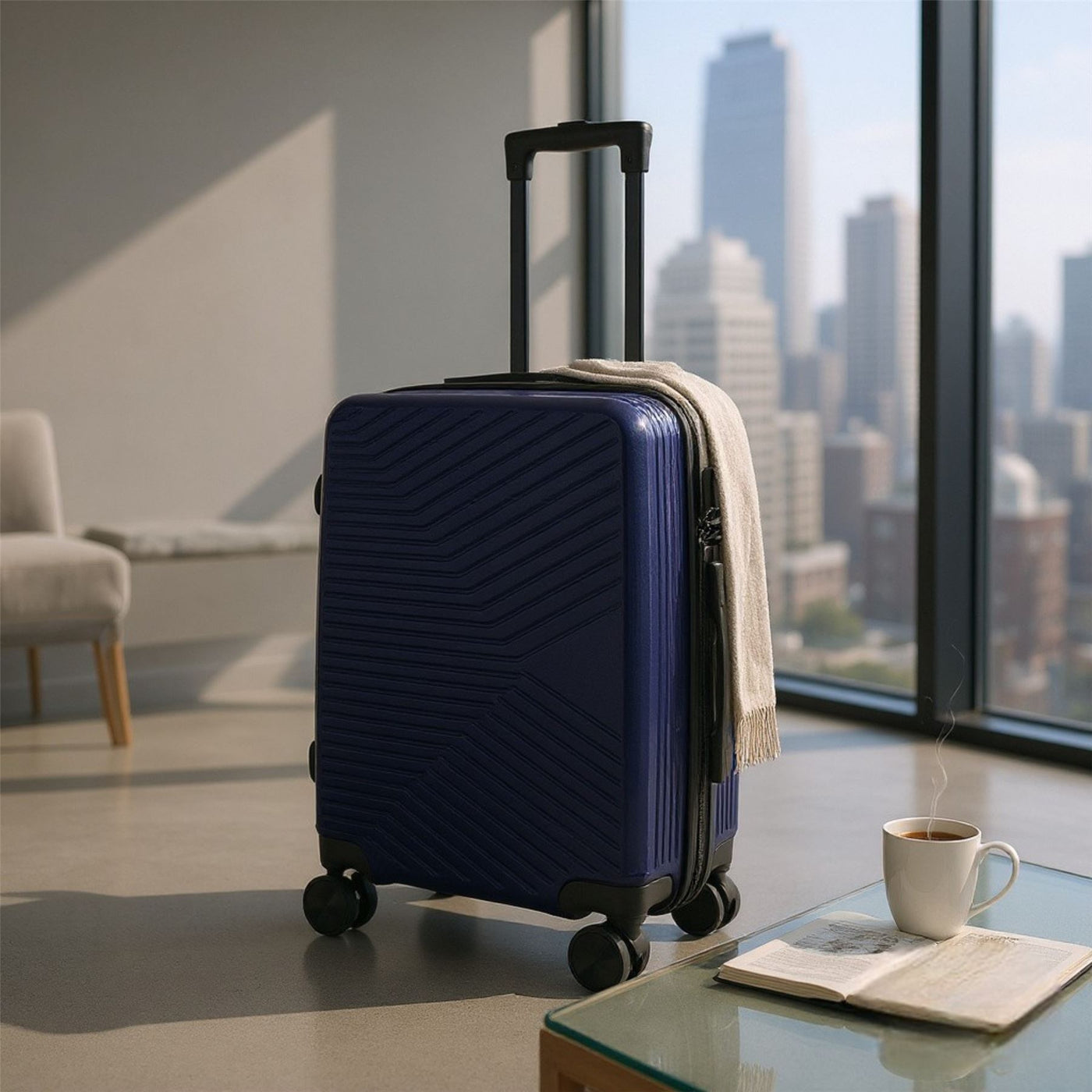 Hardshell Suitcase Set Robust 8 Wheel Luggage Cabin Case Bag
