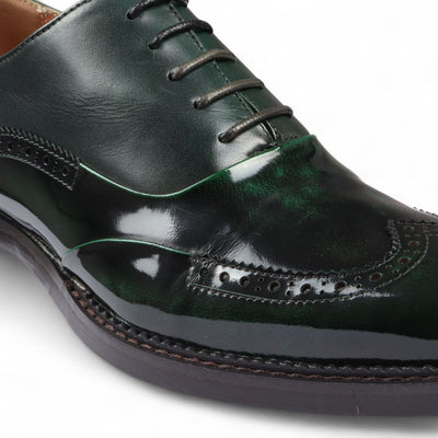 Justin Reess Men's Patent Leather Brogue Formal Shoes - Harry