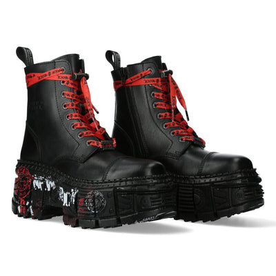New Rock Punk Platform Leather Boots-WALL126CCT-C1