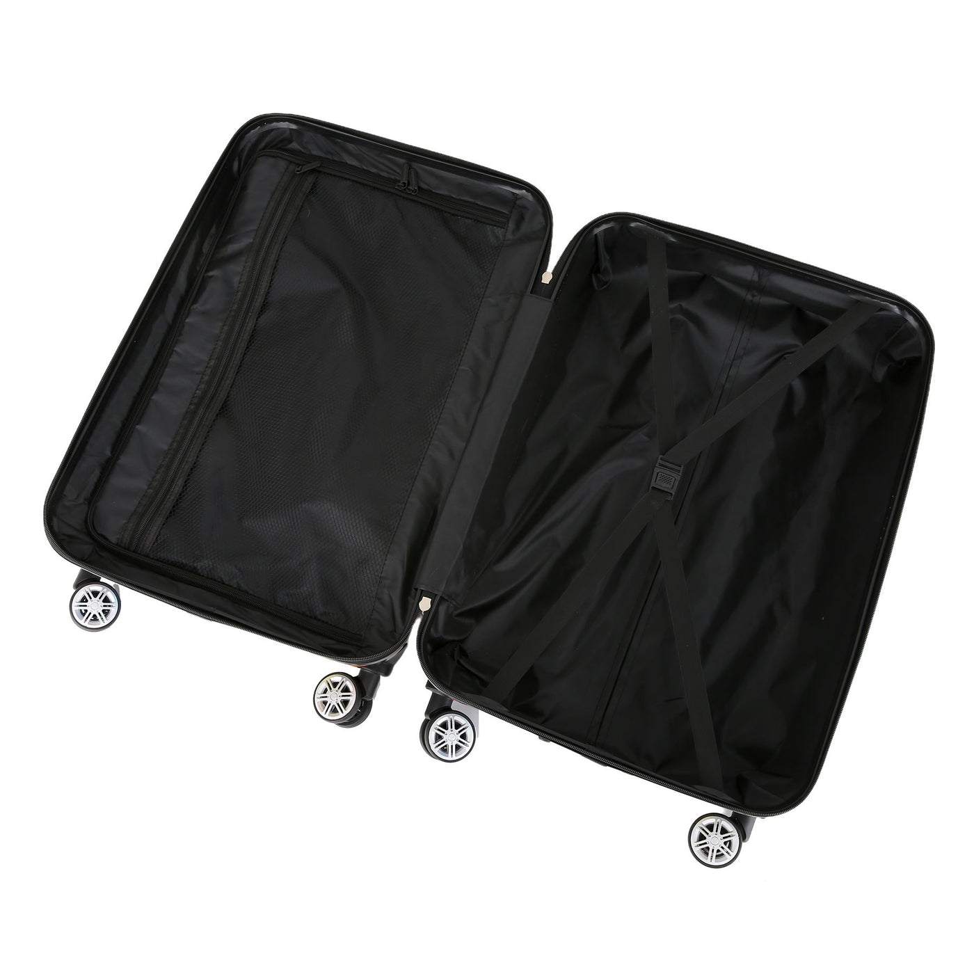Hardside Shell Suitcase Set Printed Luggage Lightweight Cabin Travel Bag