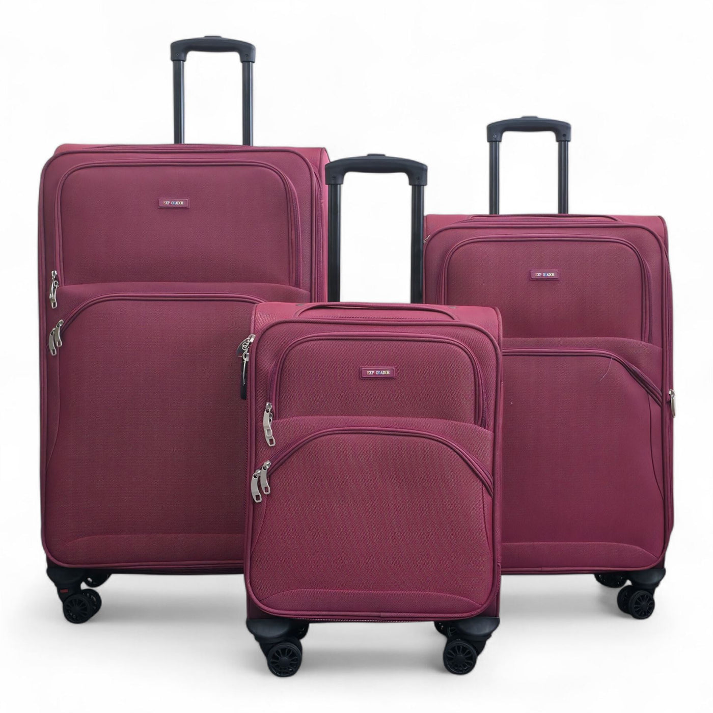 Expandable Soft 8 Wheel Lightweight Suitcase Luggage Travel Bags Set